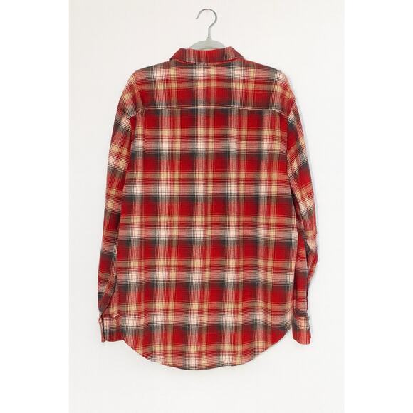 Pendleton Men’s L Red Plaid Long Sleeve Button Front Flannel Shirt 100% Cotton - Picture 3 of 10